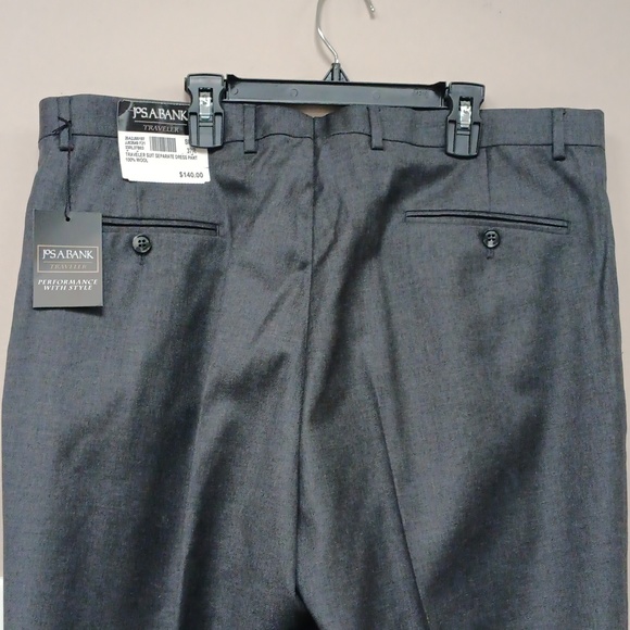 Traveler Collection Tailored Fit Flat Front Suit Separate Pants - Picture 5 of 5